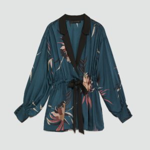 Haut Basique Zara Noir – Taille L, Manches Longues, En Polyester | Occasion Très Bon état